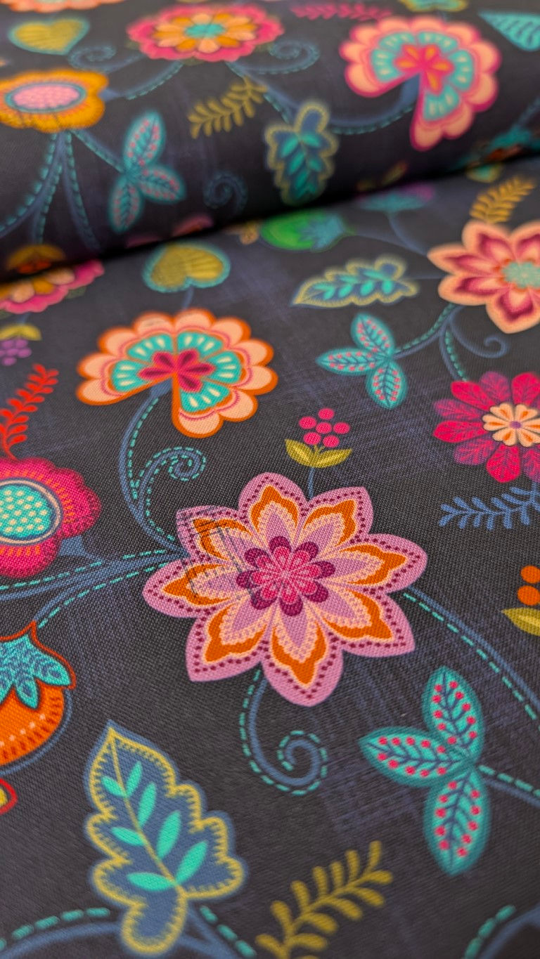 Thumbnail: Floral on Dark Blue - Sambramha | Lewis and Irene