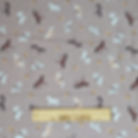 Fabric with horses and polka dots, The Fabric Squirrel, on a gray background