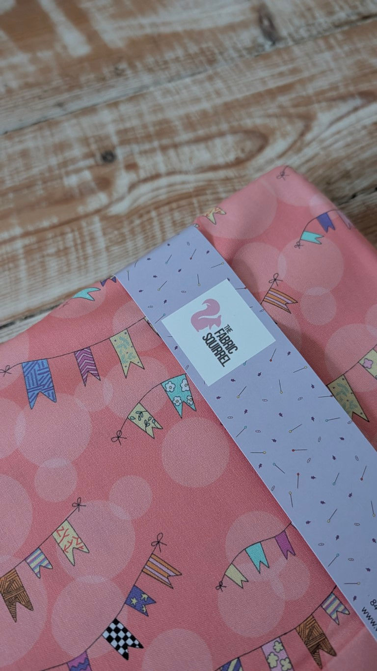 Thumbnail: Washi Bunting Cotton Fabric (Coral) - Procraftination by The Fabric