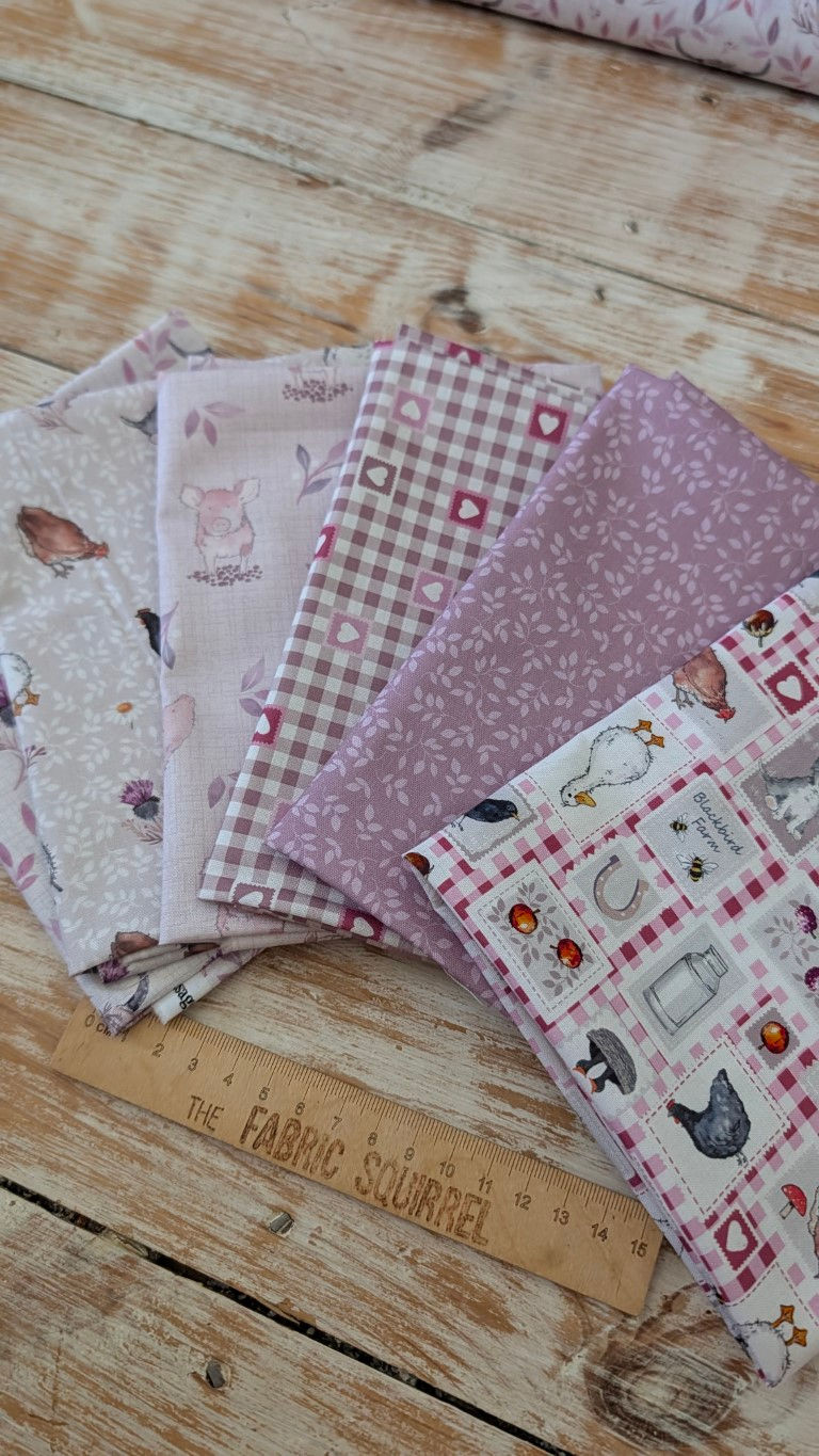 Thumbnail: Farm Animal Fabric | Blackberry Farm by Susan Wheeler