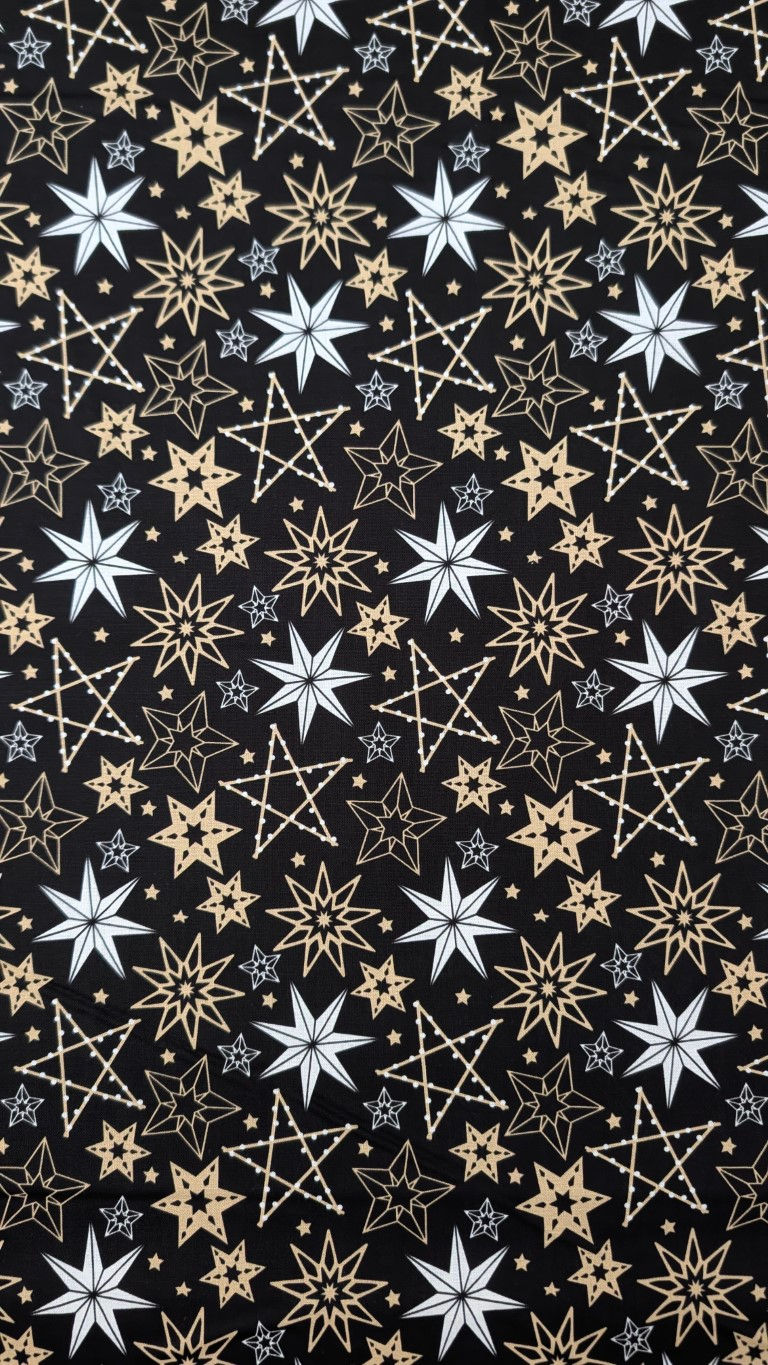 Thumbnail: Nordic Star – Starlight Burst Quilting Cotton Fabric