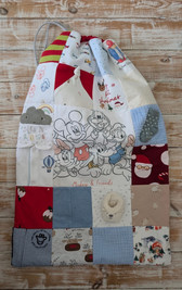 Christmas gift sack made from baby clothes