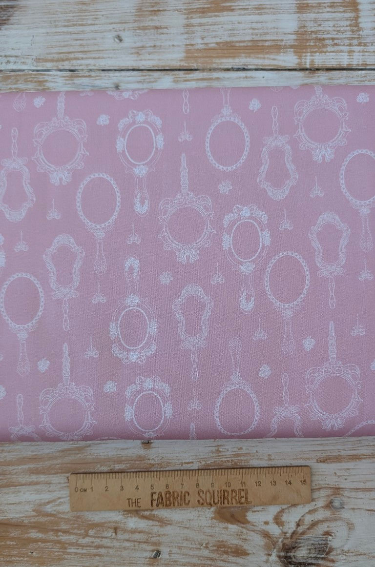 Thumbnail: Vanity Mirror Fabric on Pink | Bows and Ballet by The Crafty Pie from Craft Co
