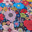 Thumbnail: Vibrant floral fabric with Rainbow Flowers on Navy Fabric - Rainbow Garden Organic Cotton The Crafty Lass.