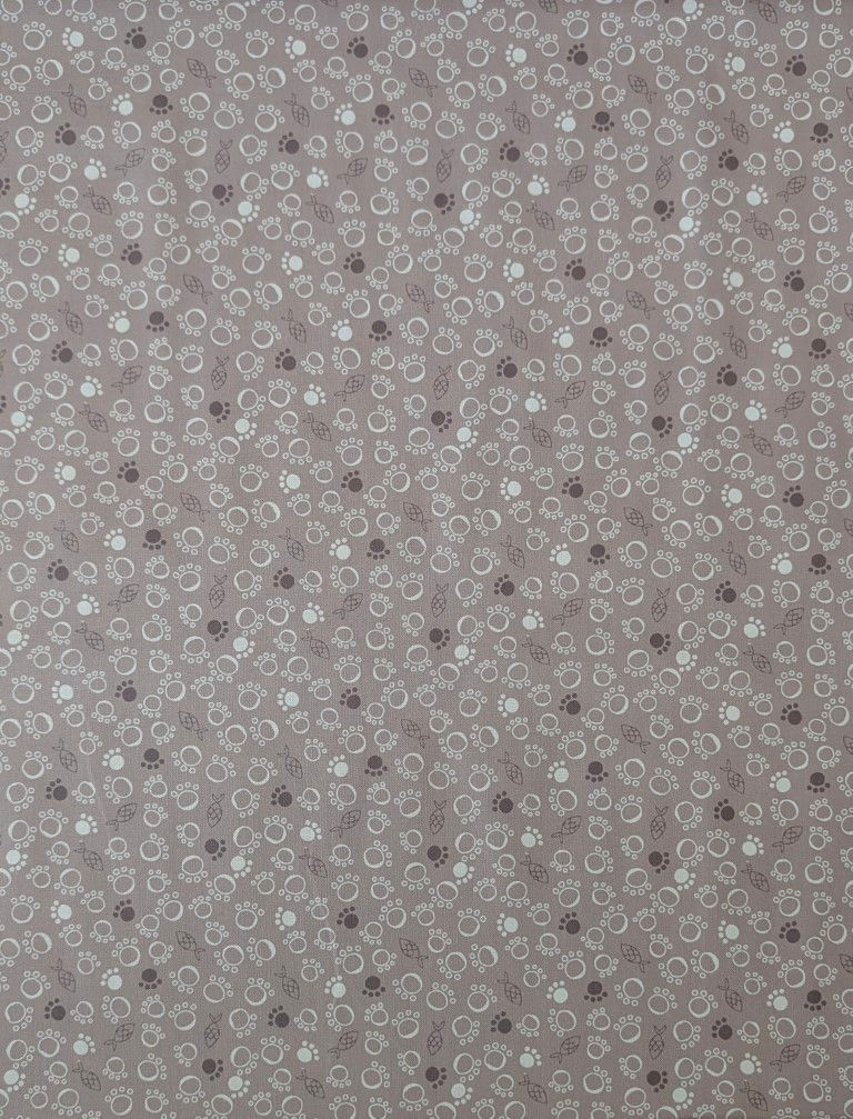 Thumbnail: Pawprint Cat Fabric - Purrfect Cats by Susan Wheeler