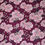 Thumbnail: Floral fabric with pink roses and small white flowers on burgundy background.
