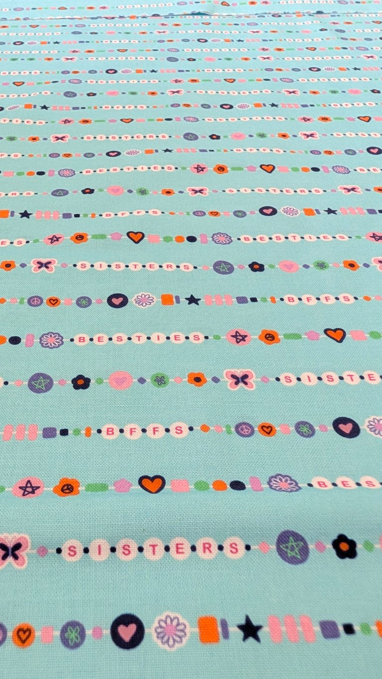 Thumbnail: Bracelet Besties Light Blue Quilting Cotton Fabric - Camelot Fabrics