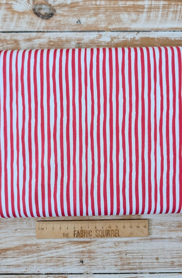 Thumbnail: Red Stripe Fabric - Sundaes by the Sea by Susan Wheeler