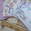 Thumbnail: Various fabrics with cake designs and Fabric Squirrel ruler on wooden surface