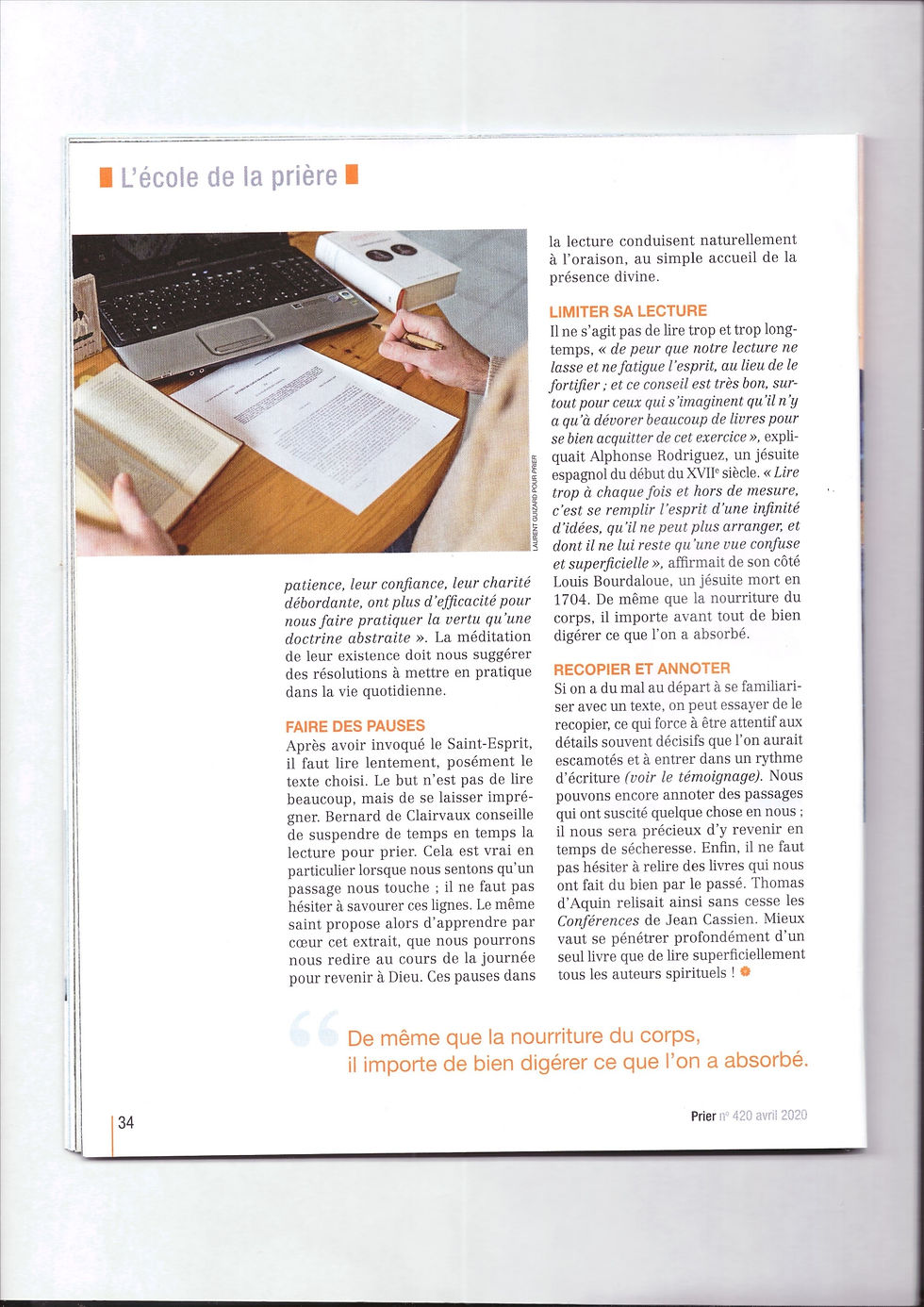 Goûter la lecture spirituelle 3/3