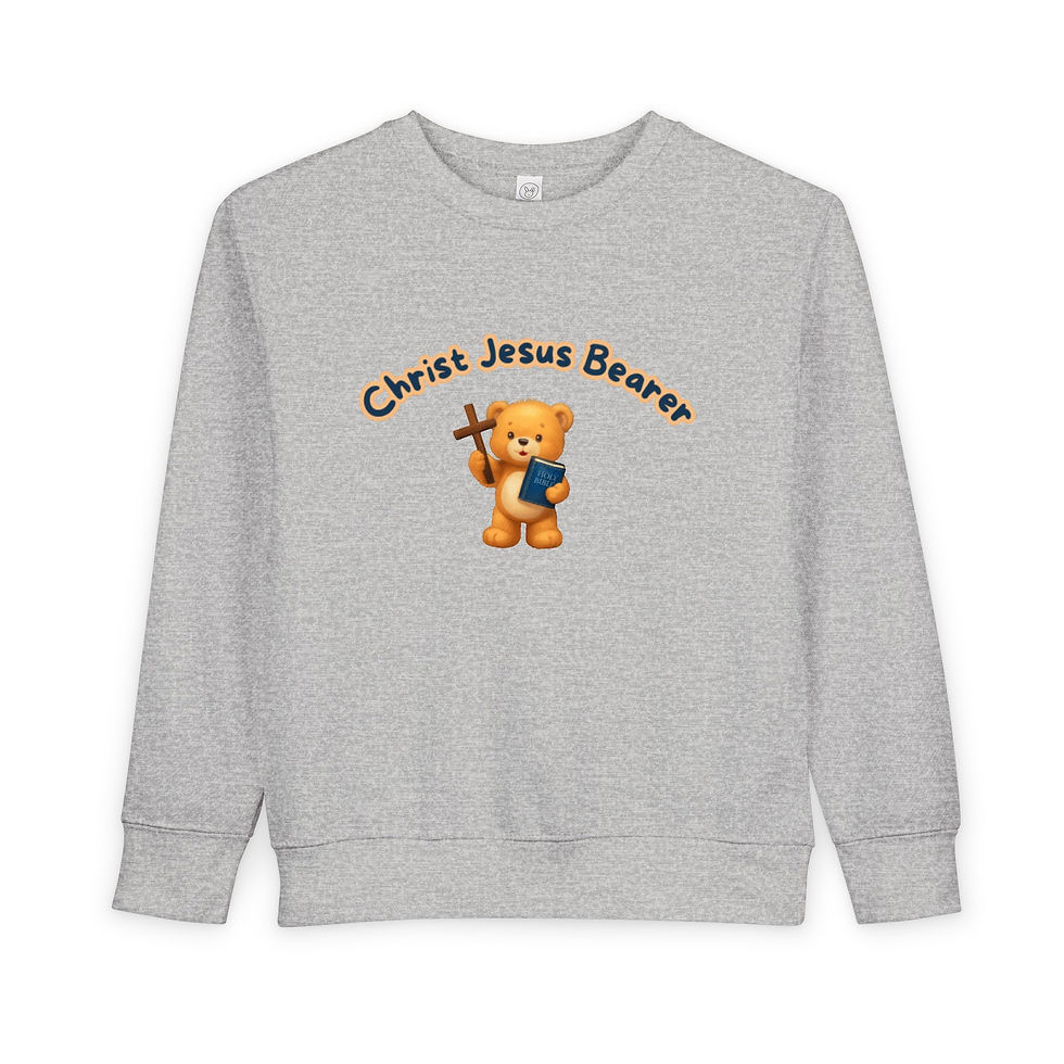 Thumbnail: Christ Jesus Bear Toddler Sweatshirt
