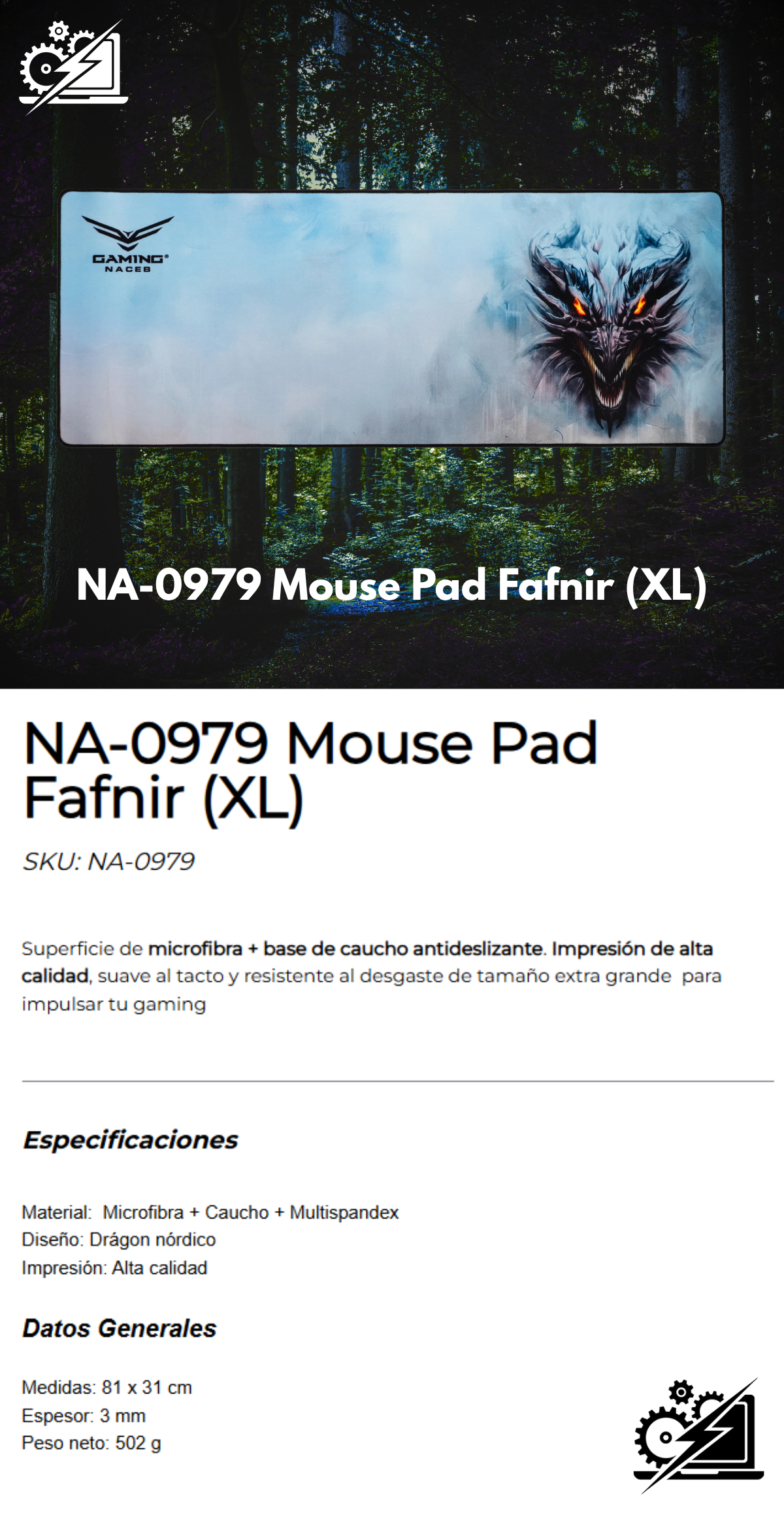 NA-0979 Mouse Pad Fafnir (XL)
