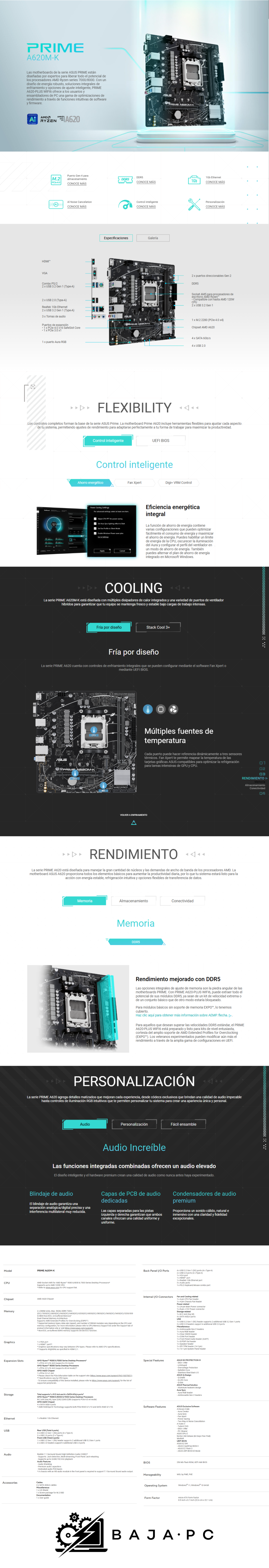 Tarjeta Madre ASUS PRIME A620M-K / Socket AM5 / Micro-ATX / AMD A620 / HDMI / Up To 96GB DDR5 / PRIME A620M-K