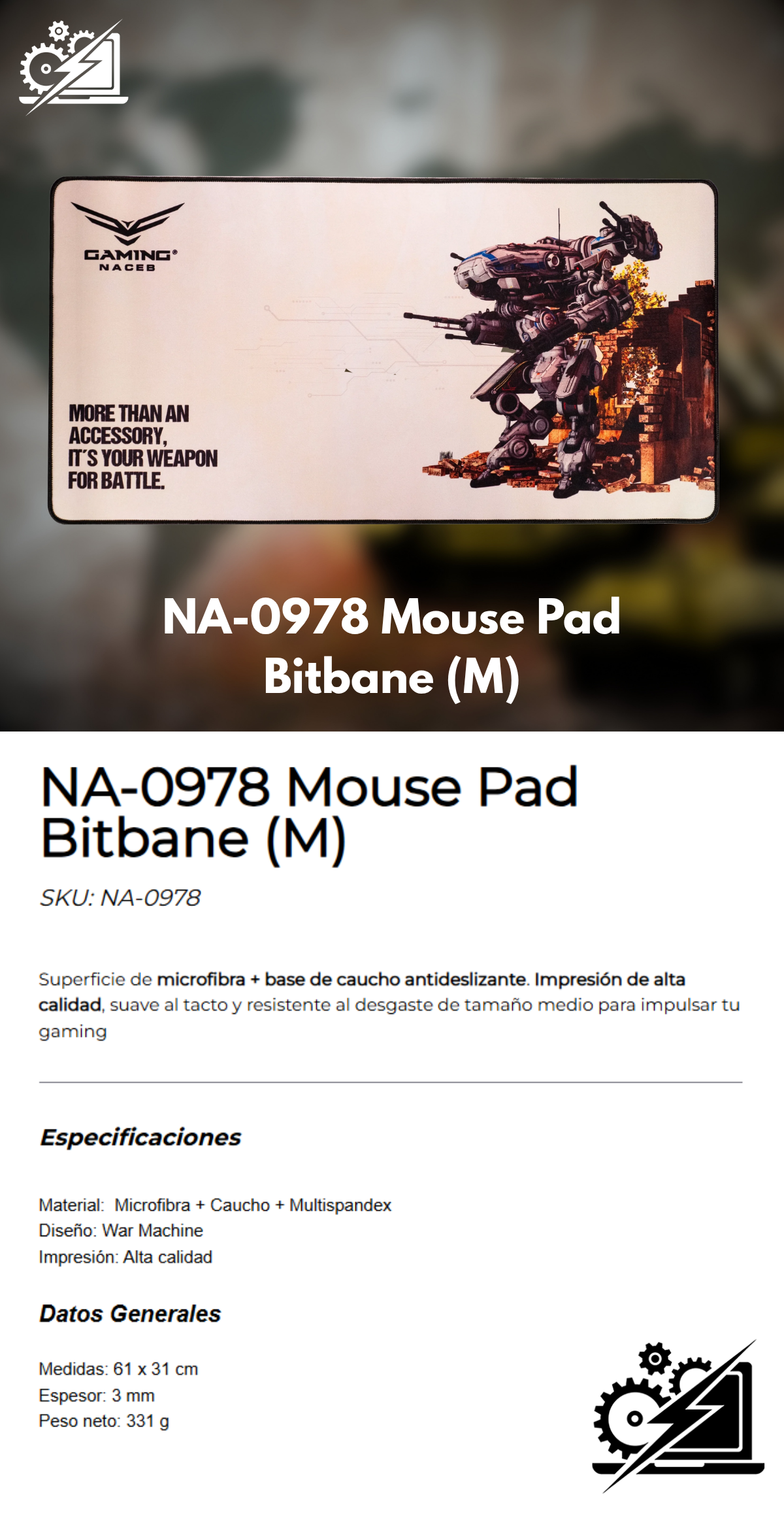 NA-0978 Mouse Pad Bitbane (M)