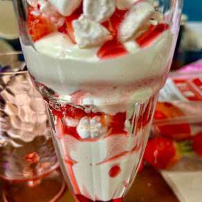 Strawberry Lemon Meringue Protein Sundaes