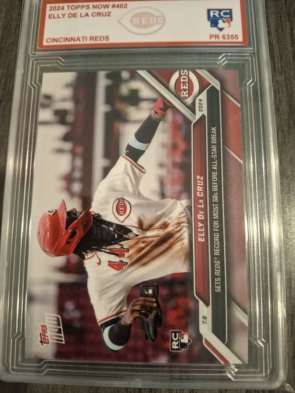 Thumbnail: Elly De La Cruz Topps Now MLB baseball RC Rookie Custom slabbed 2024 Reds