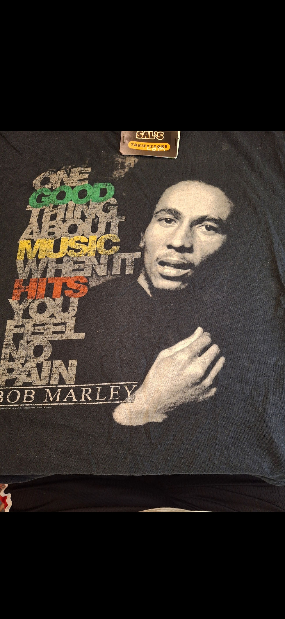 Thumbnail: Unisex Size Medium Bob Marley T Shirt Black Vintage
