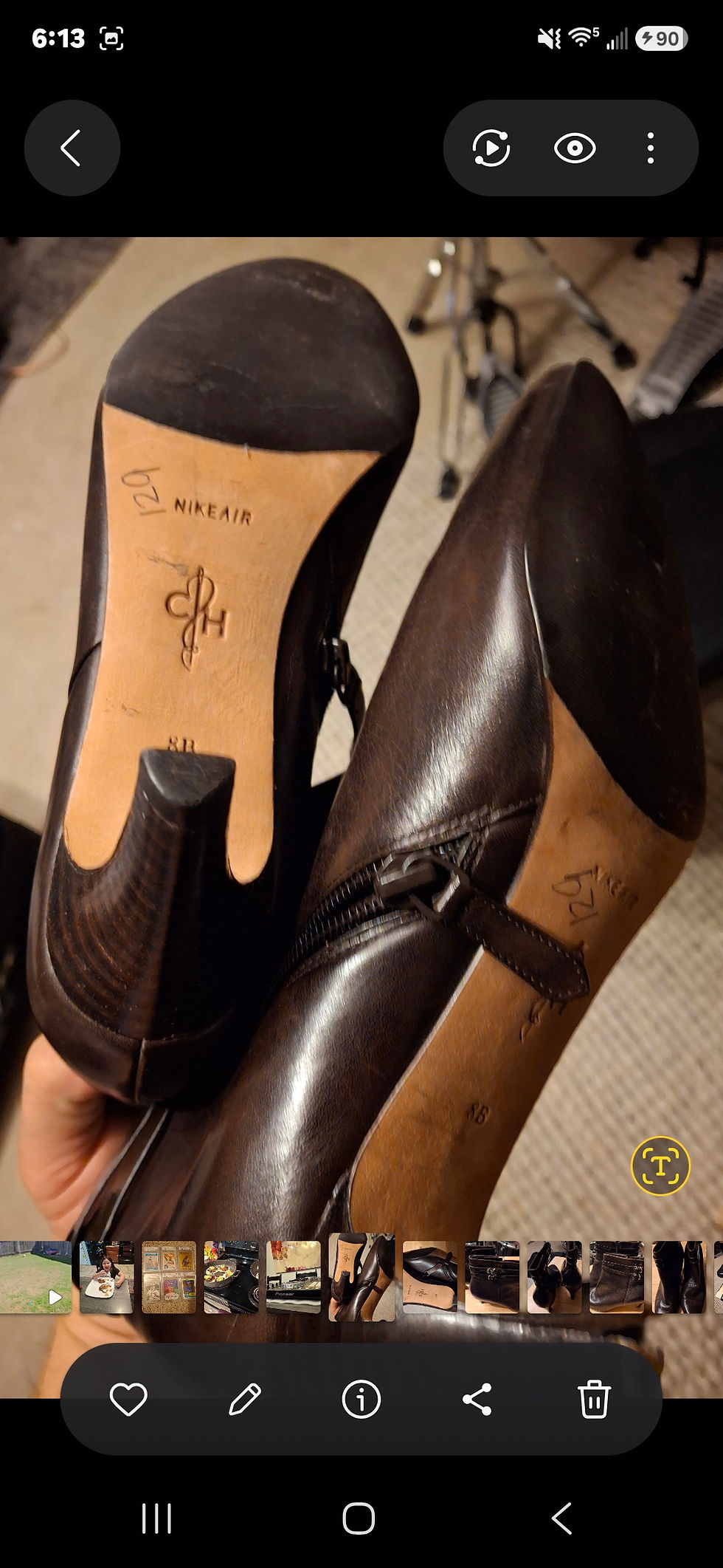 Thumbnail: Cole Hann Black Women's Size 8 Leather Ankle Boots
