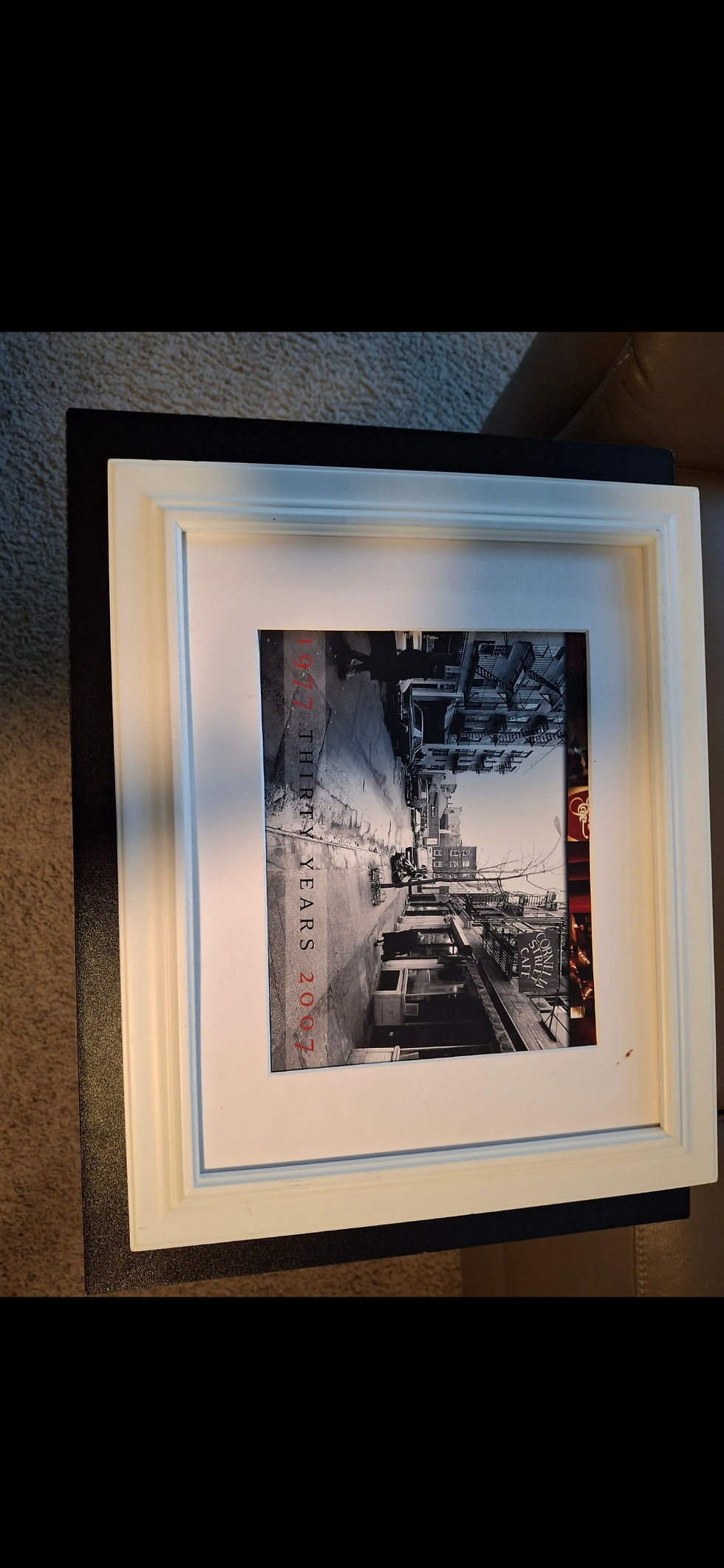 Thumbnail: Wall Art framed black and white photograph scene from NY City East Village