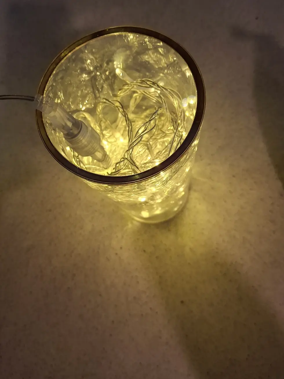 Lighted glass Vase Home Decor Art Deco furnishings bar decorating accents