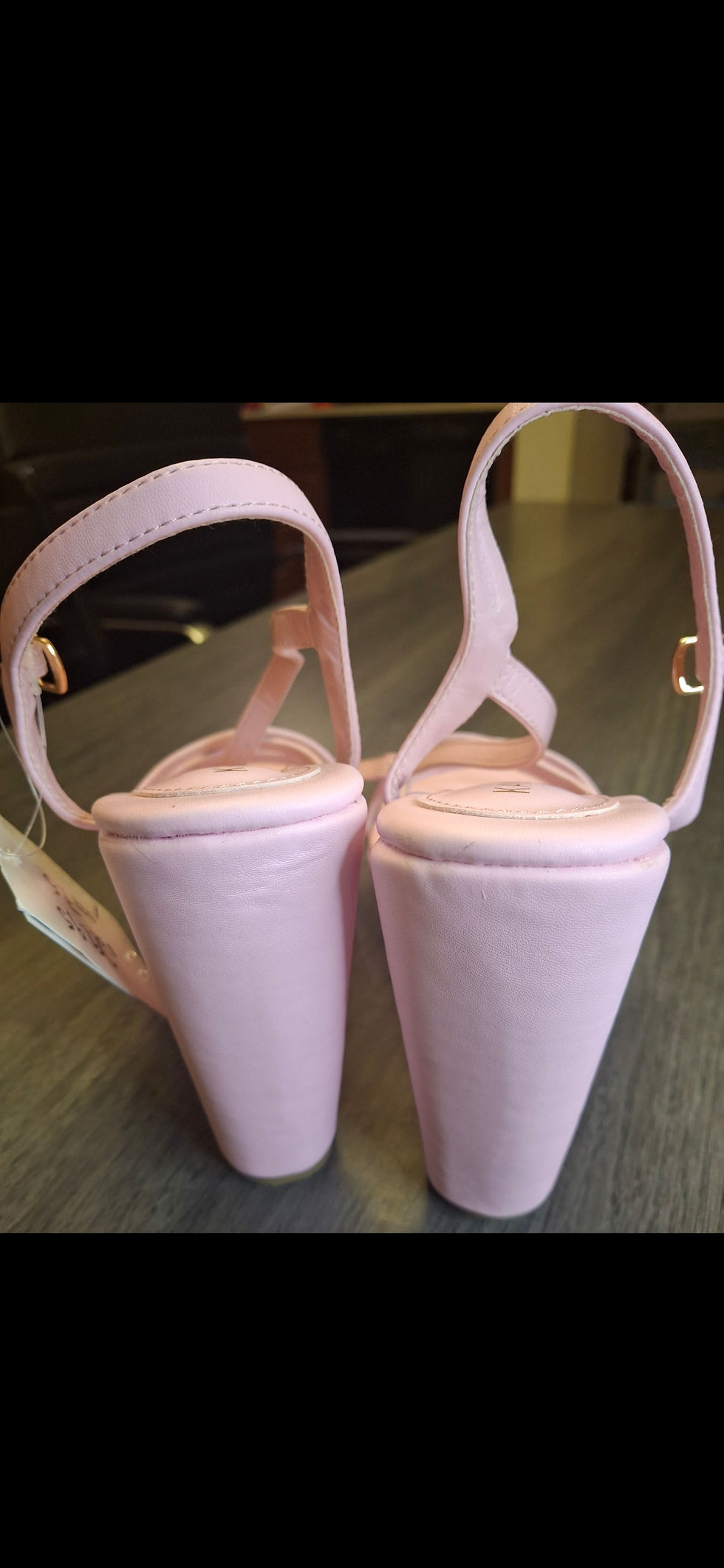 Thumbnail: Pink Dress Wedge Shoes Women's Size 7.5