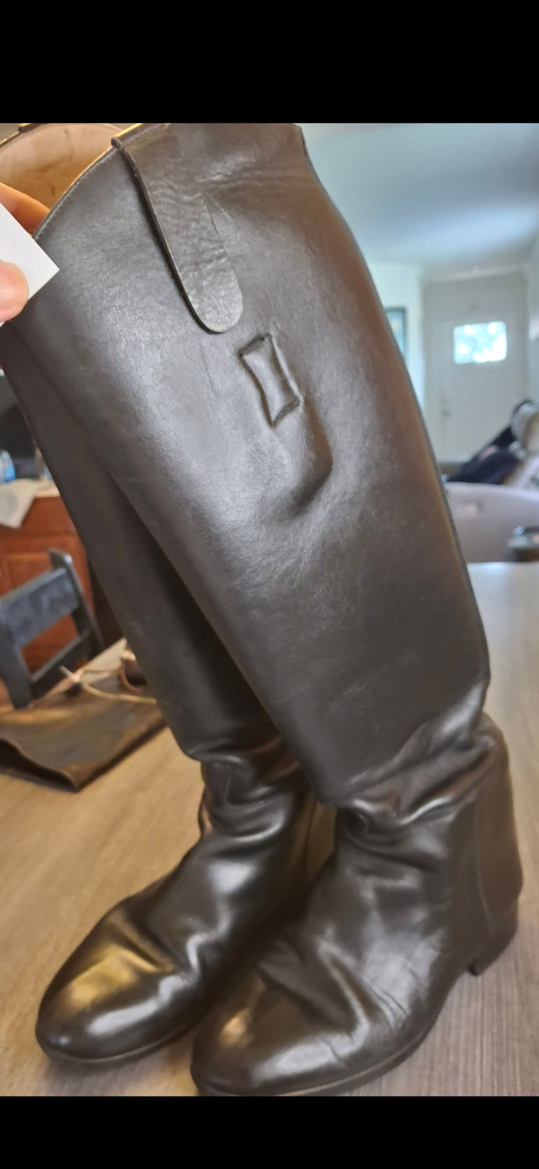 Women's Girls Size 6 Black Faux Leather Knee High Platform Boots