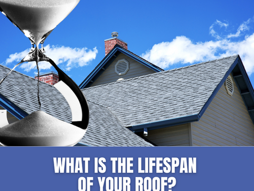 Hourglass and roof representing the lifespan of an averag roof