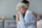 A daughter counseling her elderly mother, while trying ot move her elderly parents.