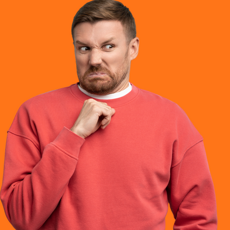 man making a disgusted face
