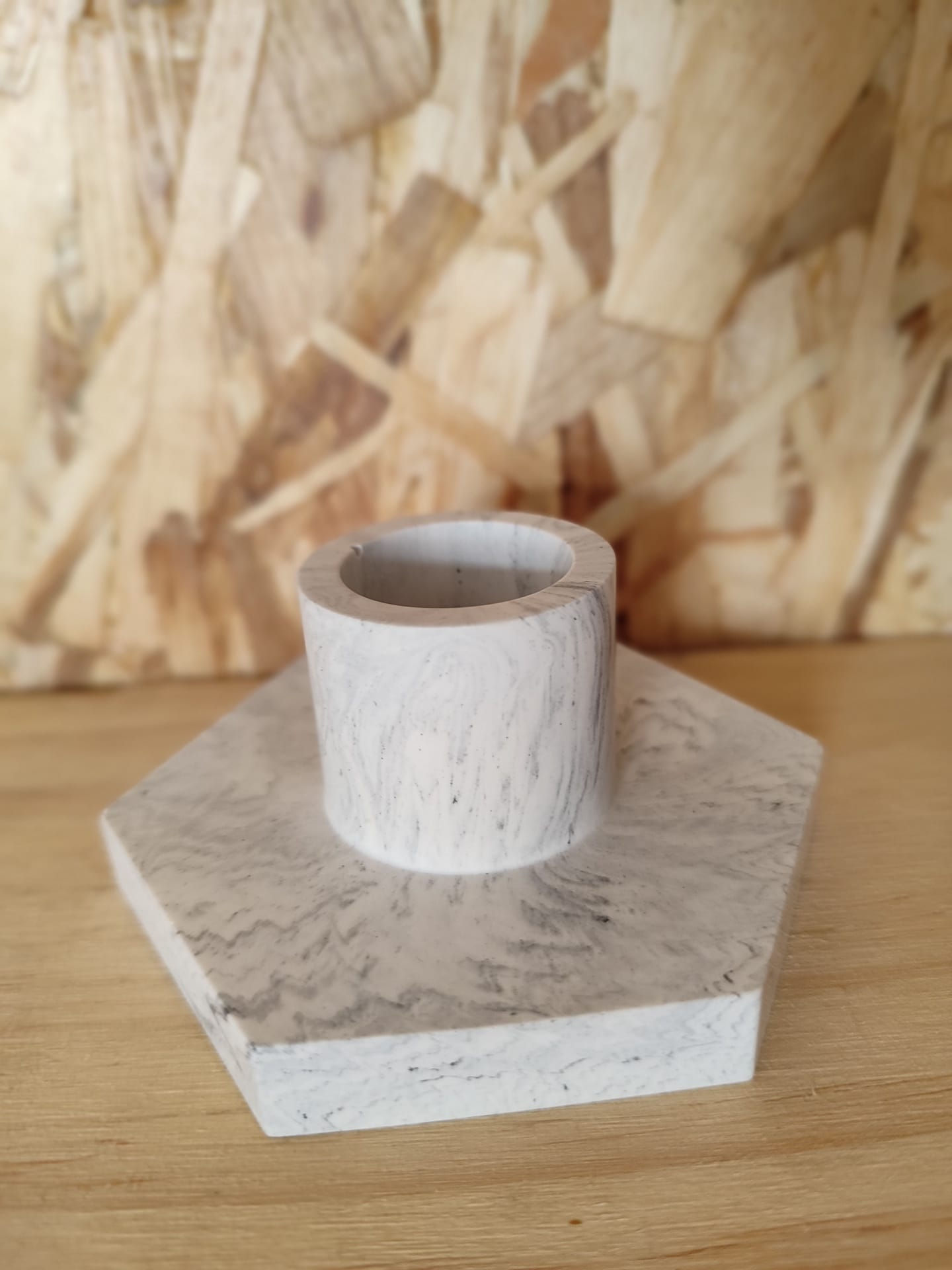 Castiçais em Jesmonite | Par de Velas | Estilo Escandinavo