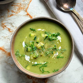 courgettesoep soep met courgette, prei en selder