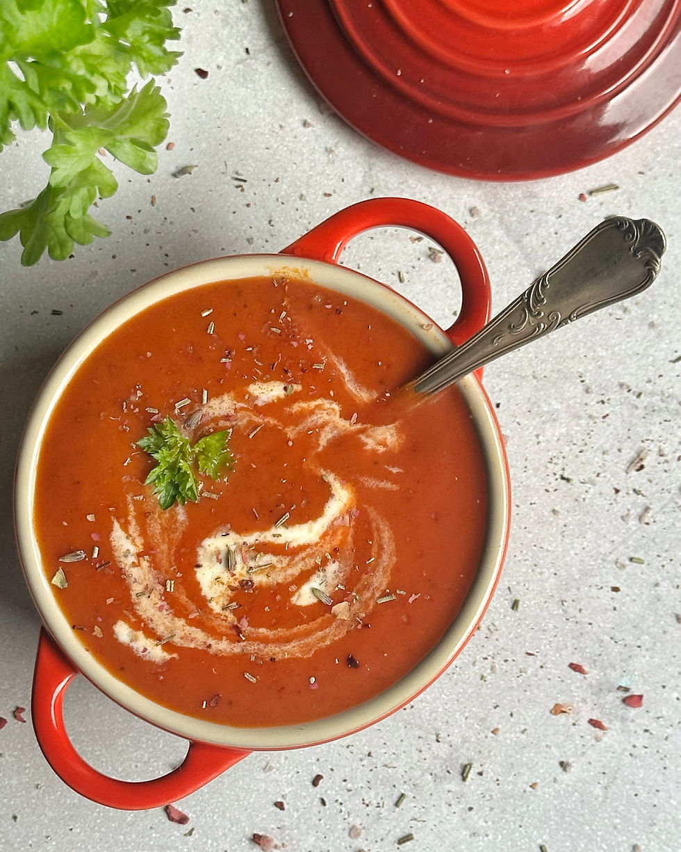 Romige tomatensaus vol smaak met scampi