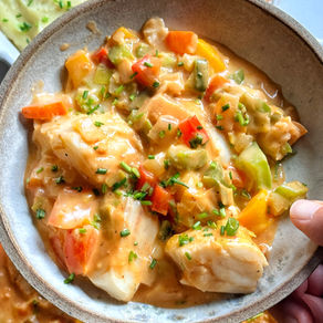 Kabeljauw in een snelle kreeftensaus