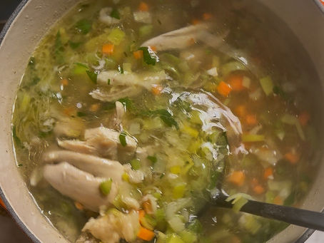 Kippensoep met fijne groenten