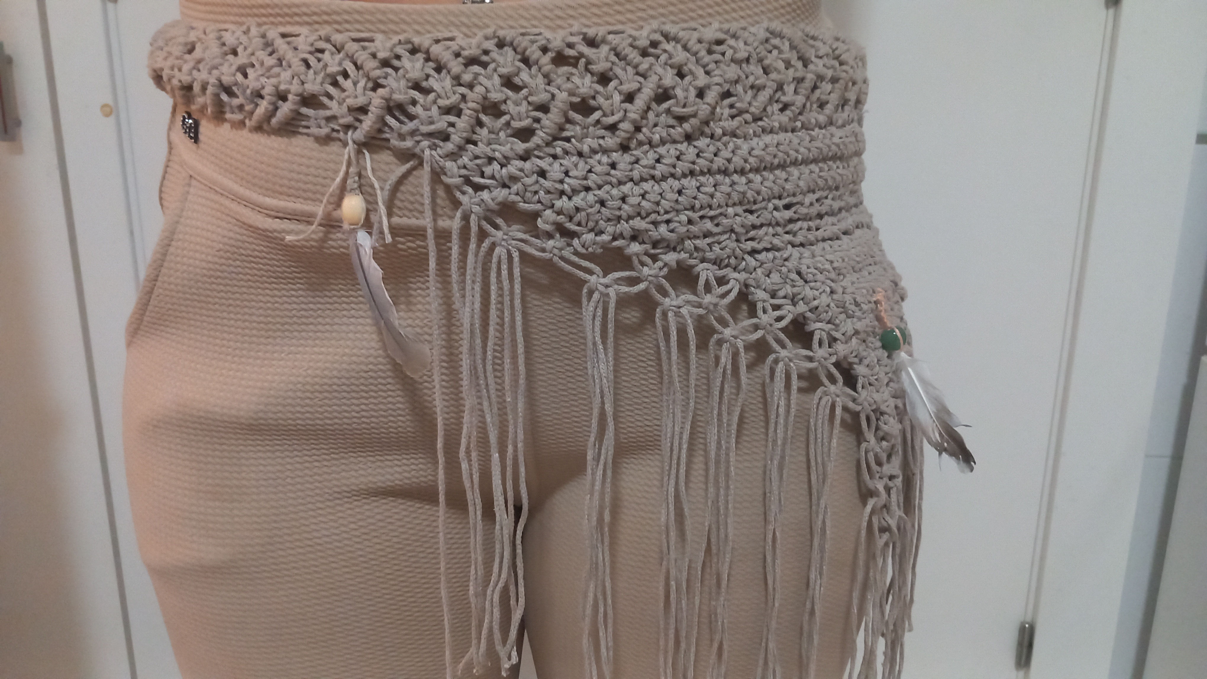 Cinturón macrame y ganchillo 