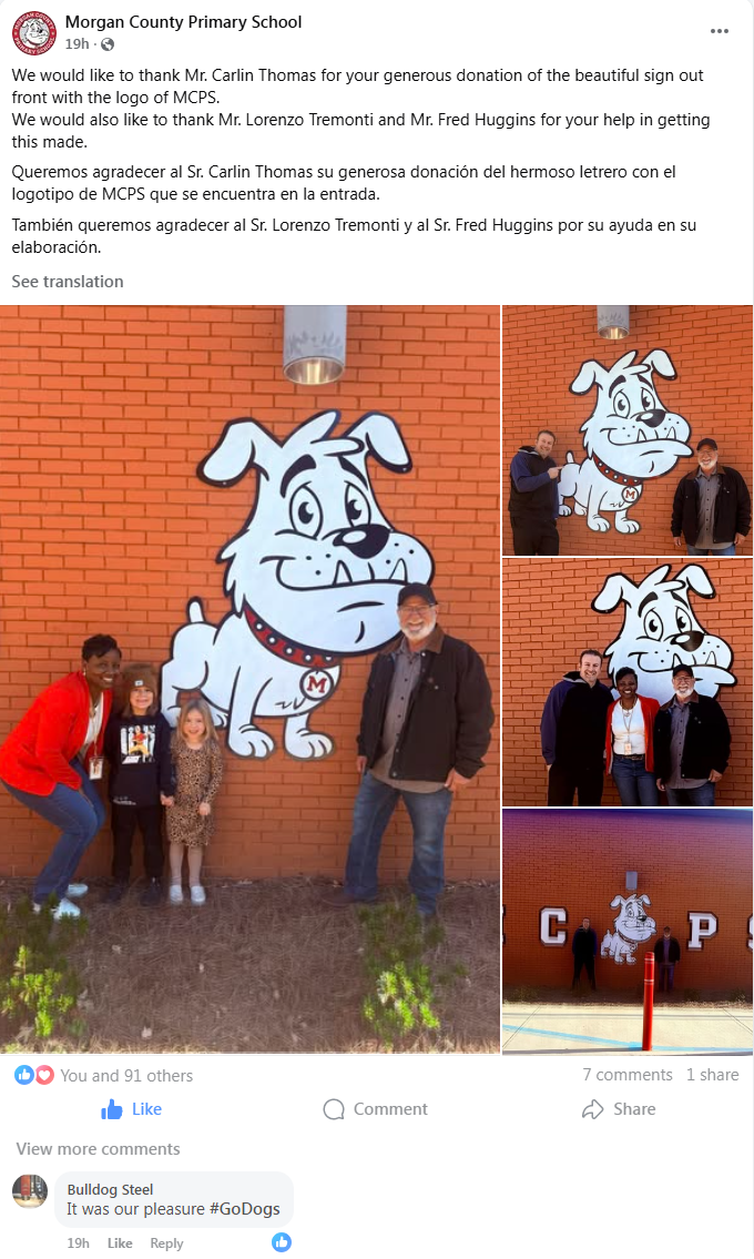 MCPS Facebook Post announcing the new school sign: https://www.facebook.com/share/p/1D9btnpcLy/