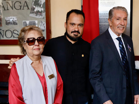 Hugo Rangel develó placa conmemorativa por el centenario de la Escuela David G. Berlanga
