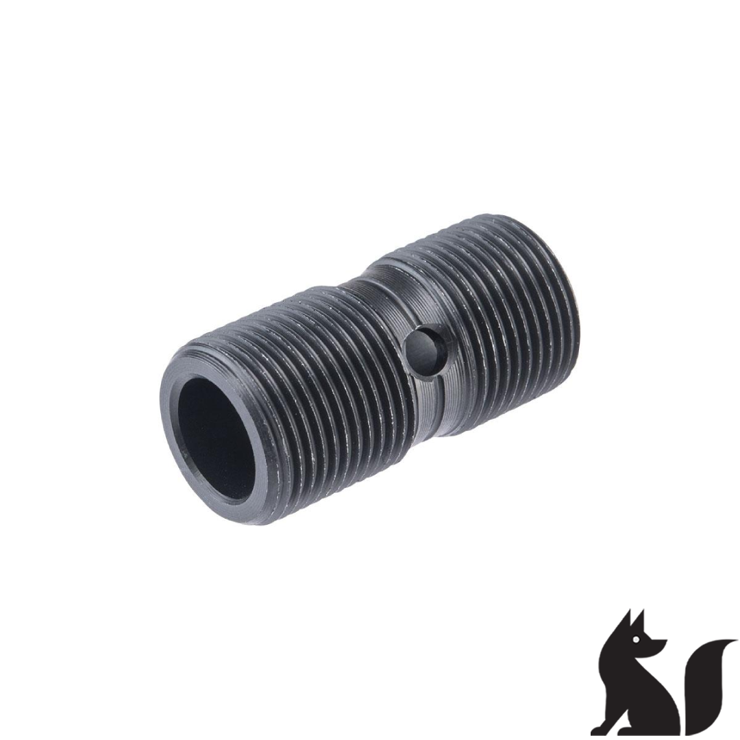 Cyma Aluminum Airsoft Thread Out Adapter (14mm- to 14mm+)
