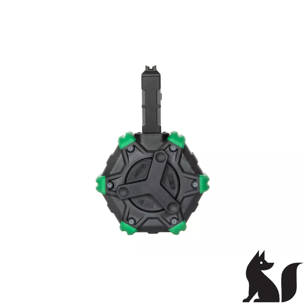תמונה ממוזערת: 350rd Drum Green Gas Magazine for WE M4/M16 GBBR Replicas