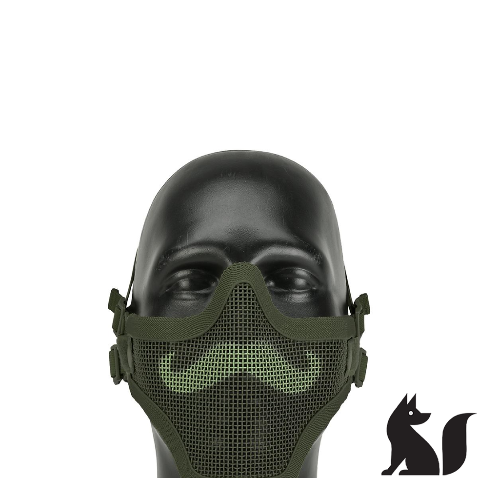 תמונה ממוזערת: 6mmProShop Iron Face Carbon Steel Mesh "Moustache" Lower Half Mask