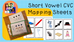 Short Vowel CVC Mapping Sheets and Image Cards