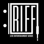 RIFF - Live Entertainment Venue - White on Black Logo