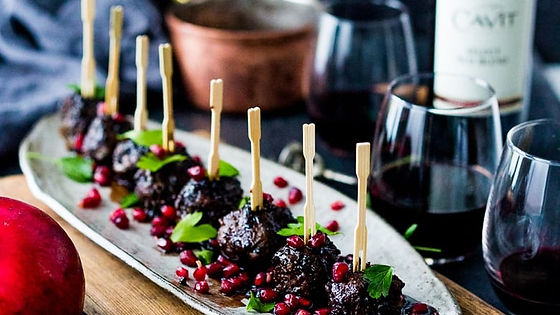 Persian Meatballs with a Balsamic Pomegranate Glaze