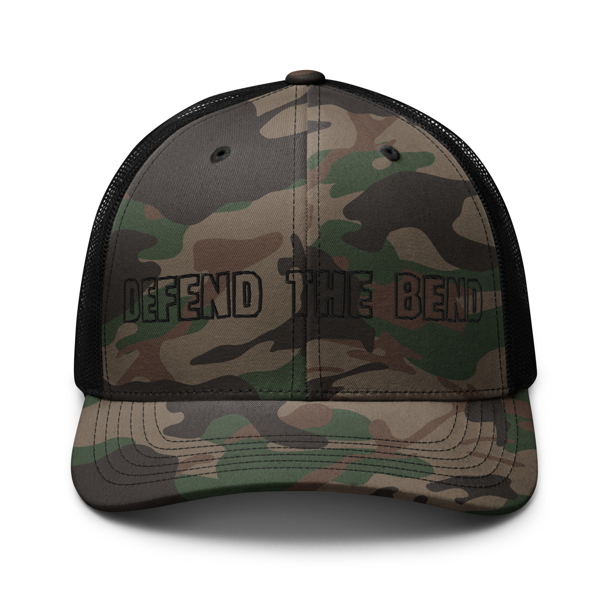 Defend the Bend: Camouflage trucker hat