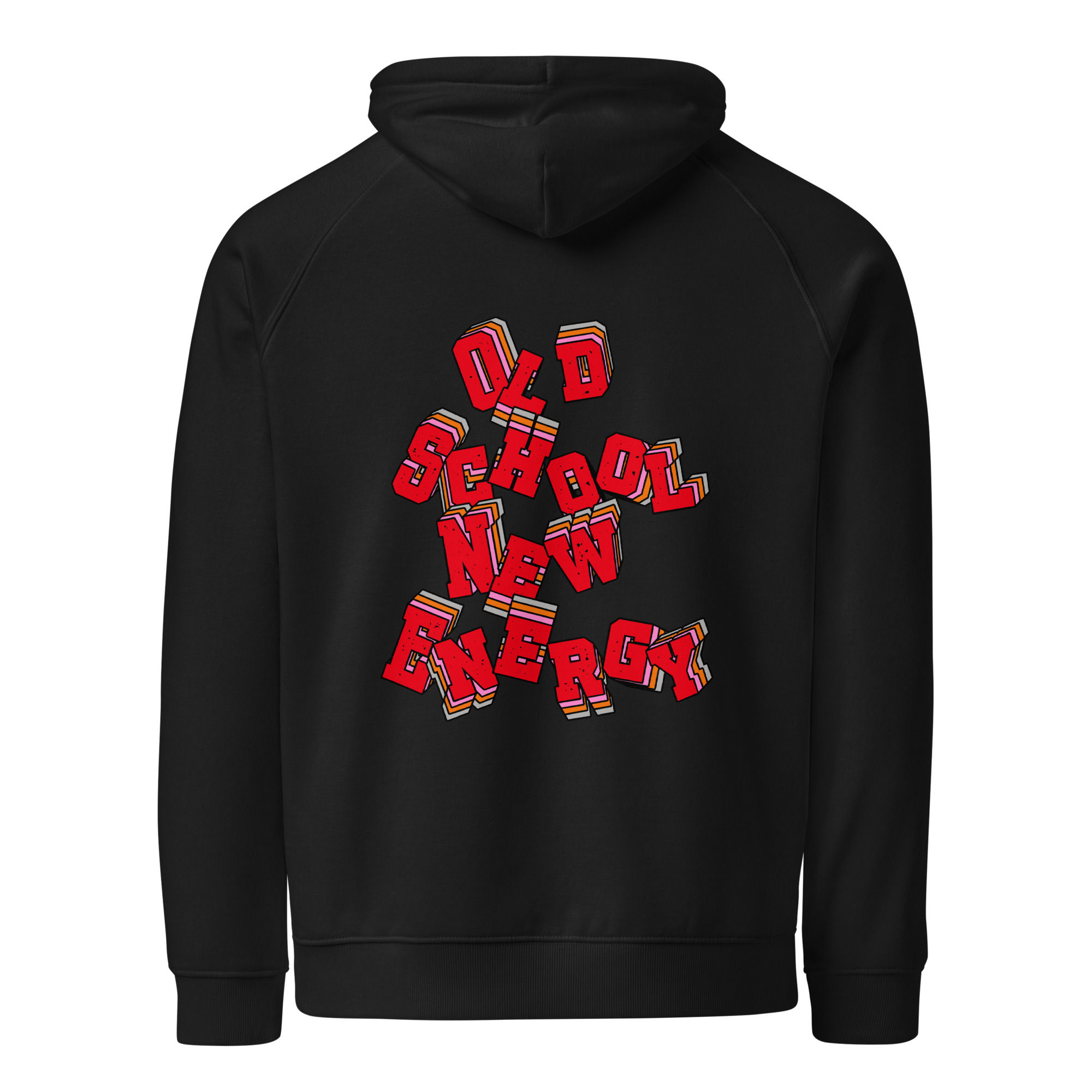 Old School, New Energy: Unisex eco raglan hoodie