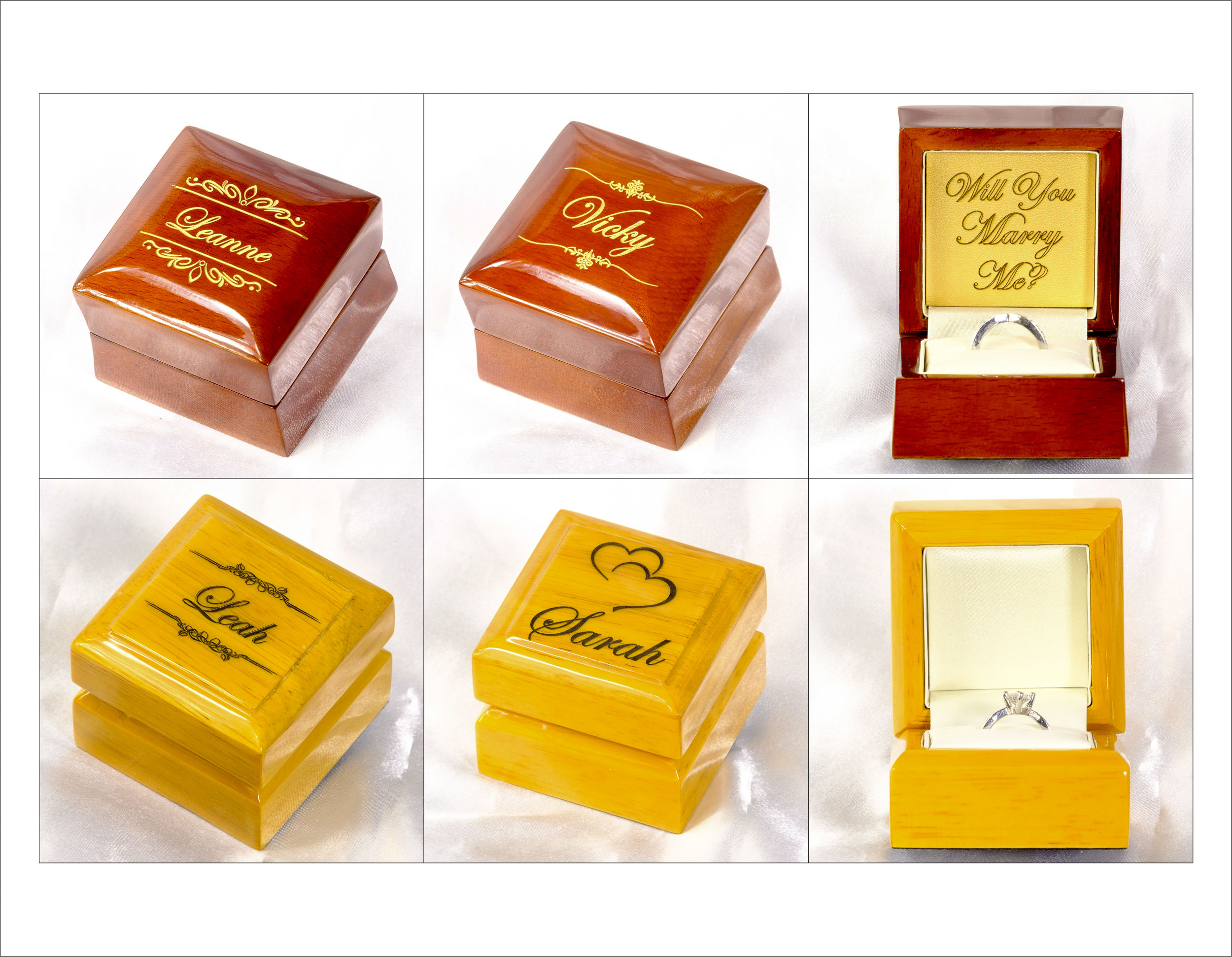 Engagement Wedding Ring Box Custom Gift