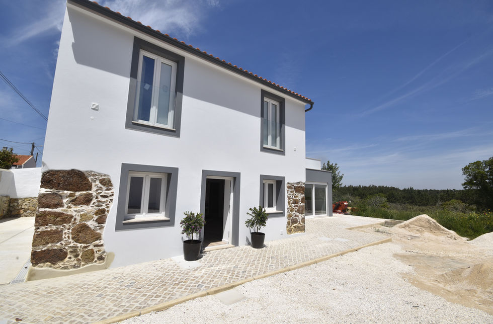 work in progress, exterior of the villa_