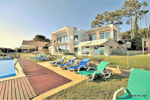Enclosed pool area with 12 sun loungers