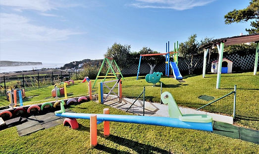 Largely fitted playground looking out to superb views, holiday villa for large families