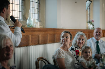 Bride during during speech